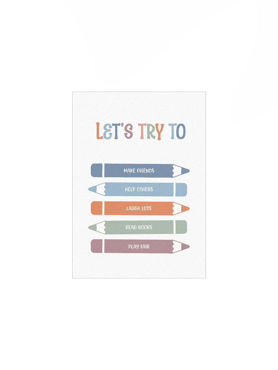 Let's Try To Wall Art Poster product image (2)
