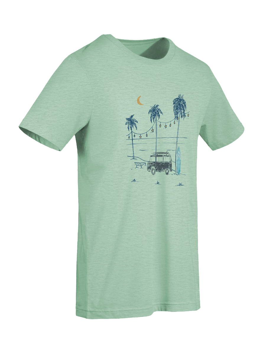 Retro Van Under Moonlight | Chill Beach Vibes Tee product image (93)