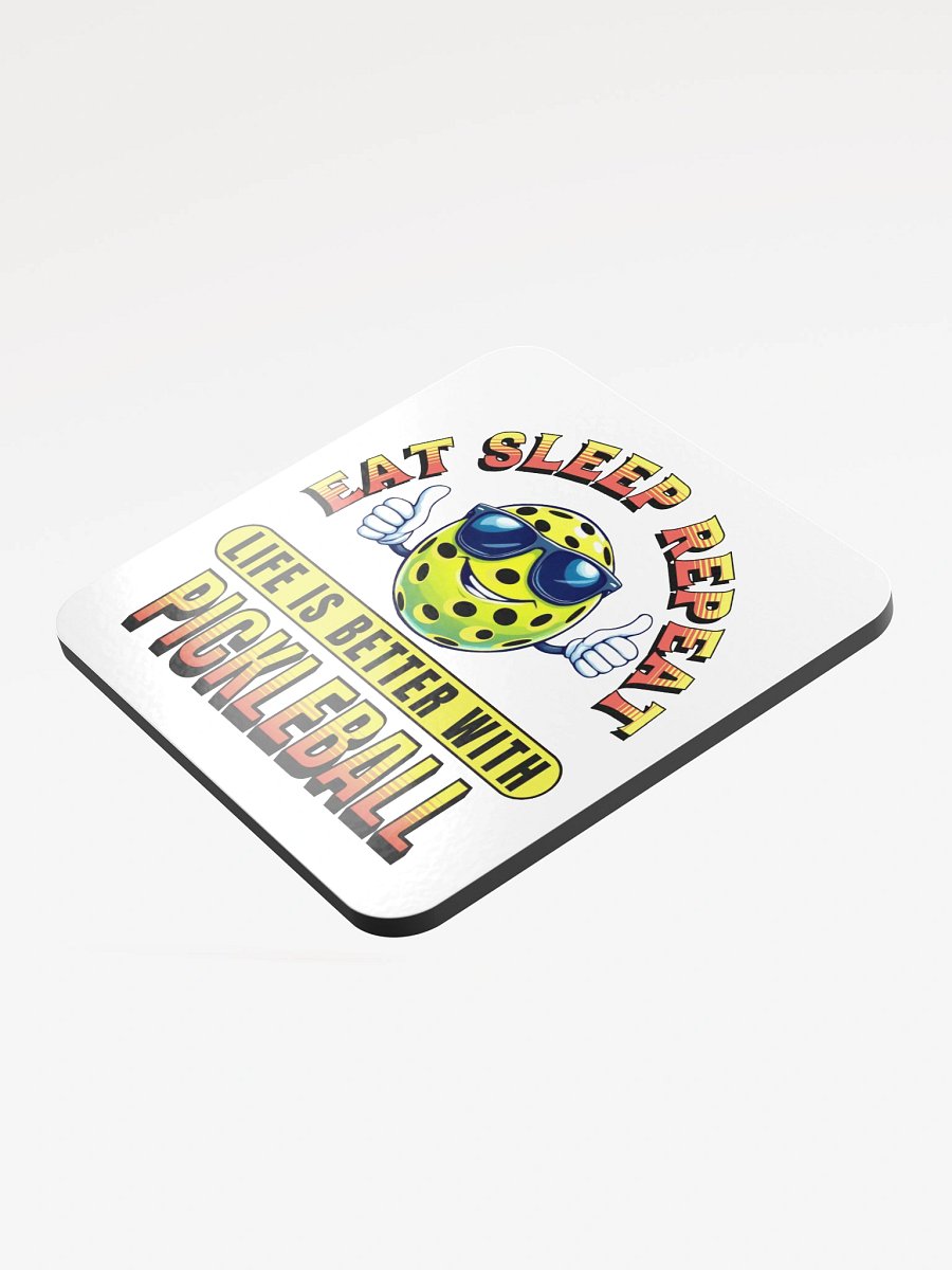Eat Sleep Repeat Pickleball Thumbs Up Vibes Coaster product image (4)