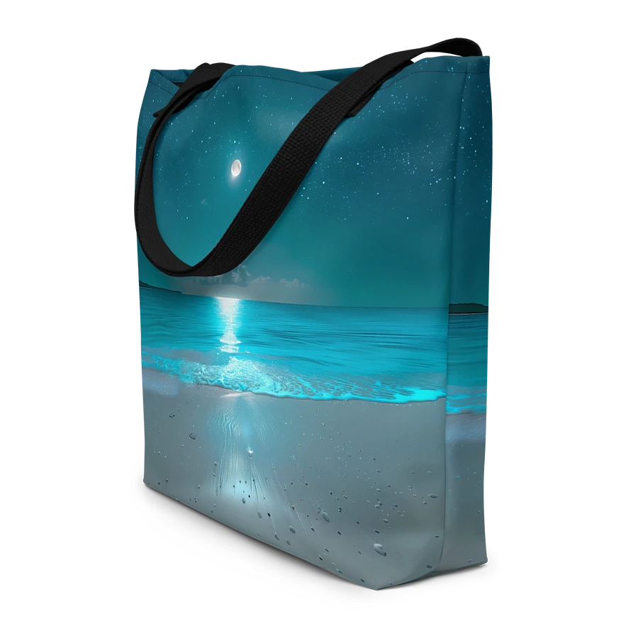 Tote Bag: Magical Beach Tranquil Seascape Ocean View Full Moon Design product image (4)