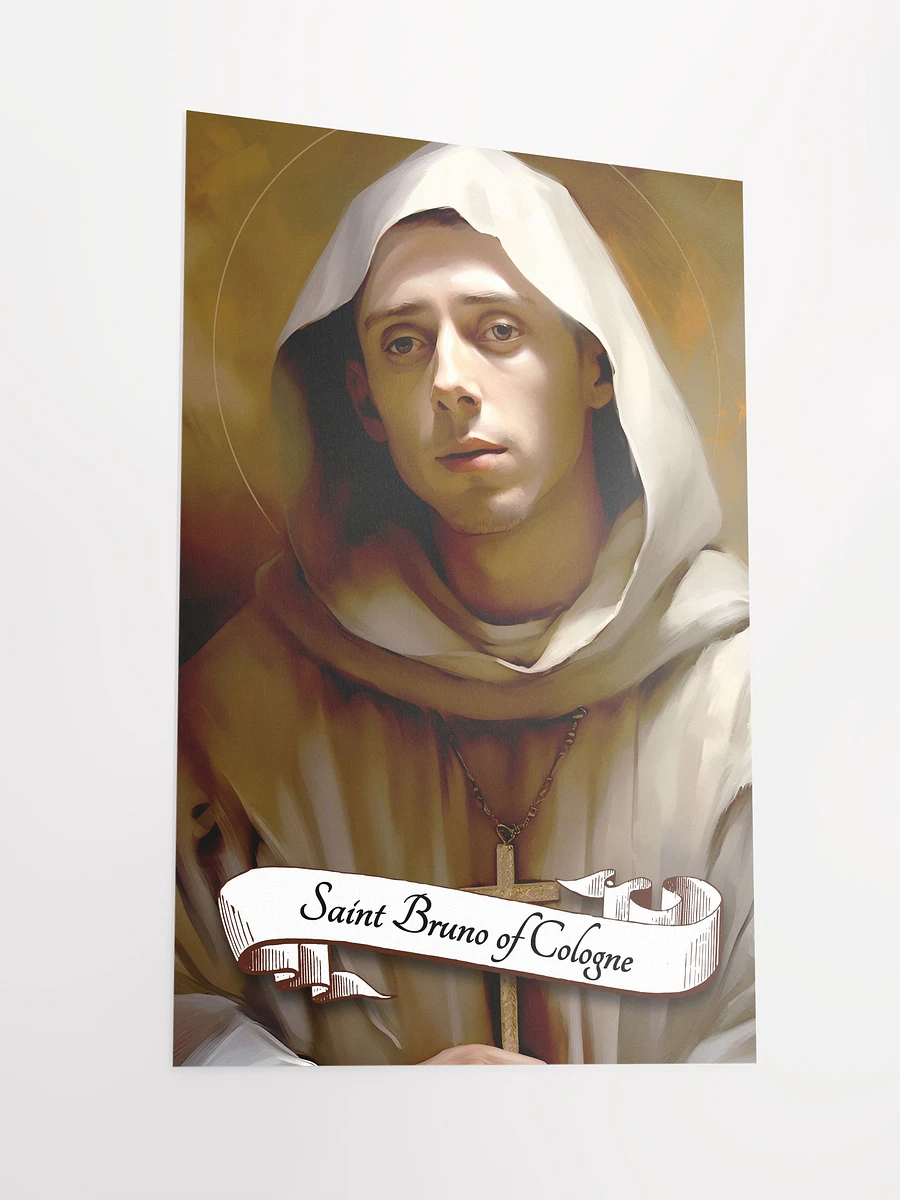 Saint Bruno of Cologne Patron Saint of Contemplative Monastic Life, Germany, Monks, Exorcists, Possessed Persons, Calabria, Matte Poster product image (4)
