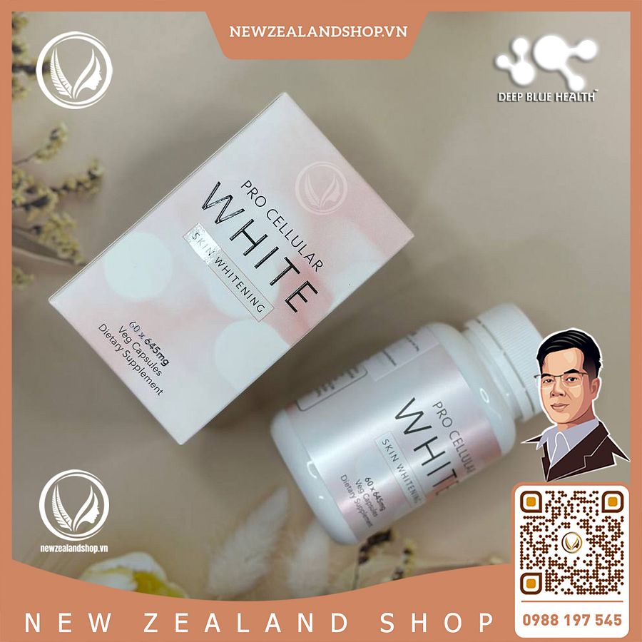 Viên uống trắng da toàn thân Deep Blue Health Pro Cellular Skin Whitening 60 viên product image (6)