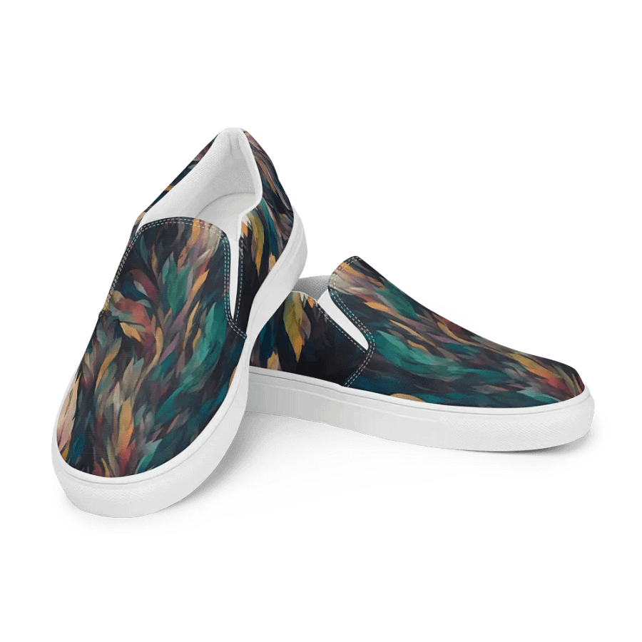Iridescent Feather Dream Canvas Slip-Ons product image (1)