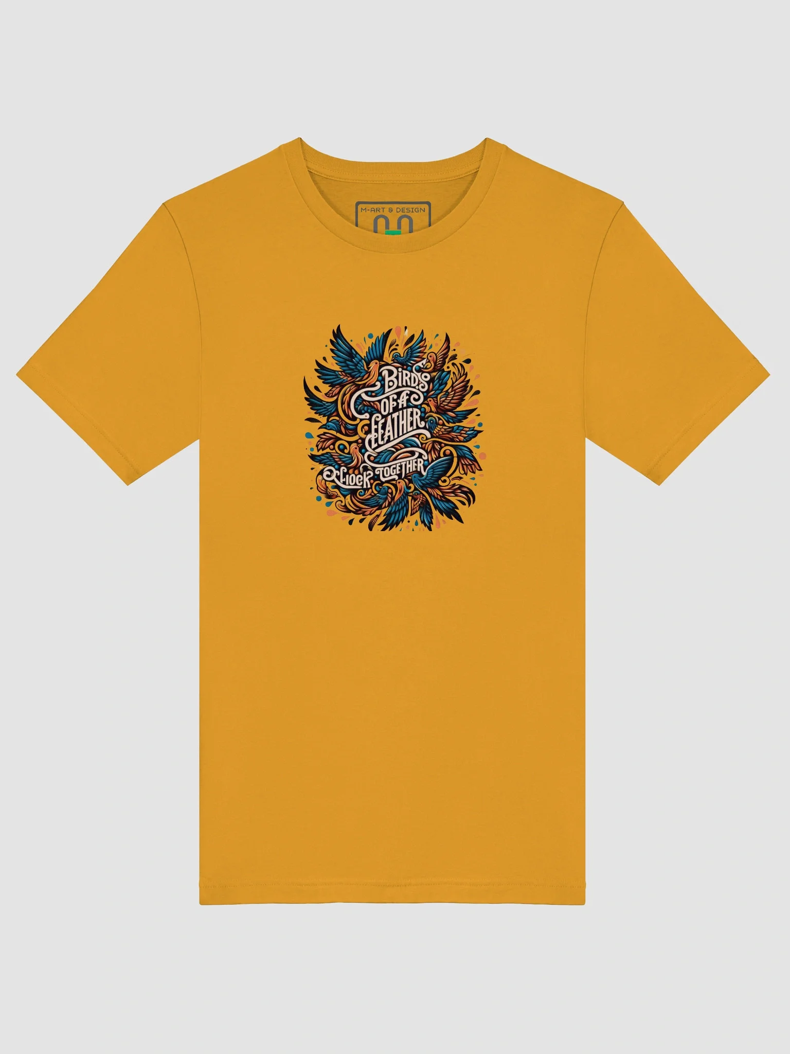 Birds of a Feather T-Shirt - Typographic Art product image (5)