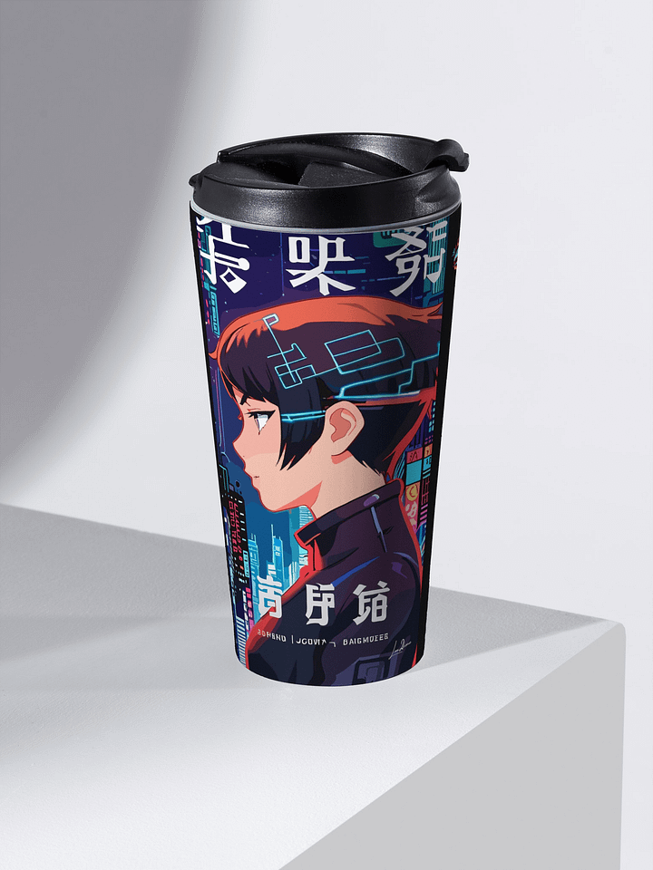 Futuristic Cyberpunk Stainless Steel Travel Mug product image (1)