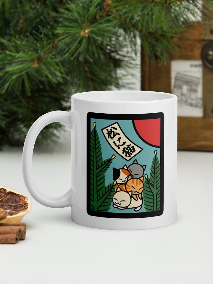 January Hanafuda Japanese Playing Card Cat 11 oz Mug product image (2)