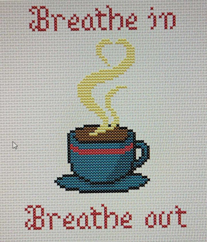 Breathe cross stitch pattern product image (1)