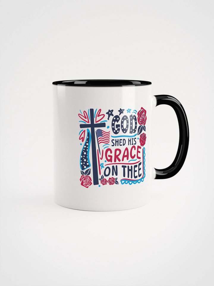 God Shed His Grace On Thee Patriotic Christian Inspirational Ceramic Coffee Mug product image (1)