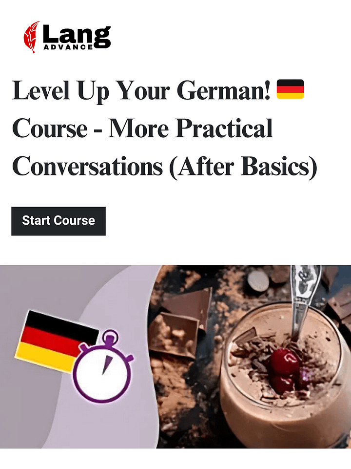 Level Up Your German! 🇩🇪 Course - More Practical Conversations (After Basics) product image (1)