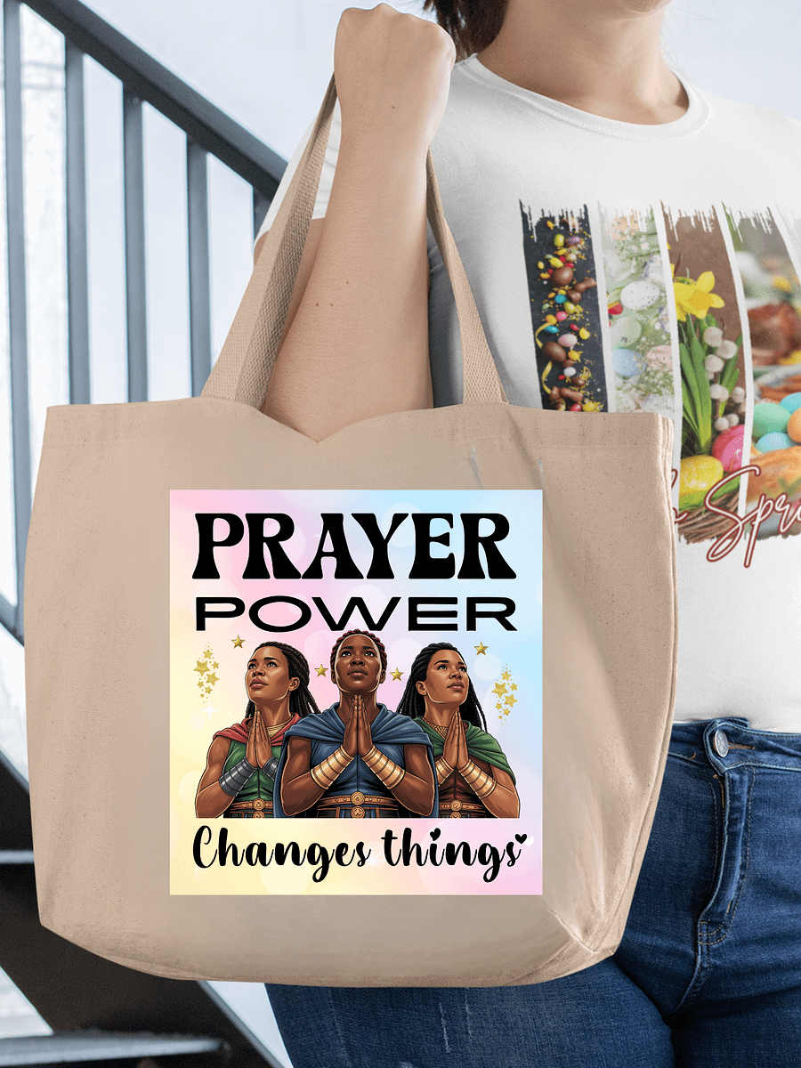Prayer Power Changes Things Christian Eco Tote Bag product image (1)