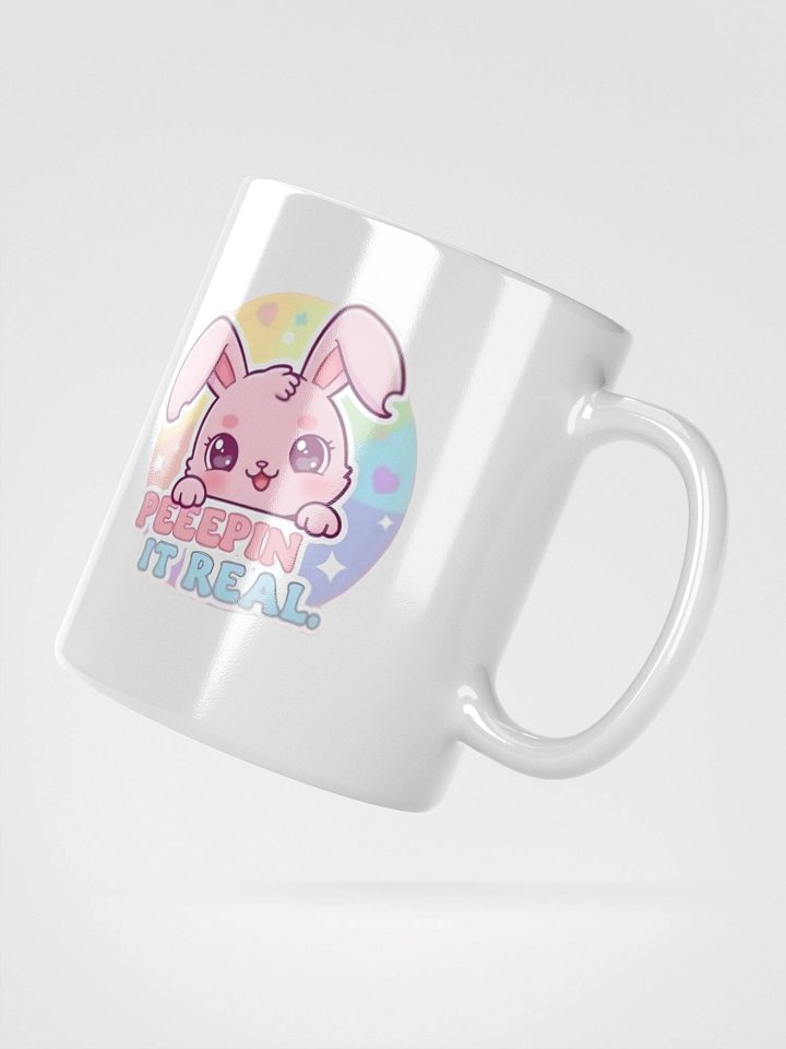 White Glossy Mug Peepin product image (5)