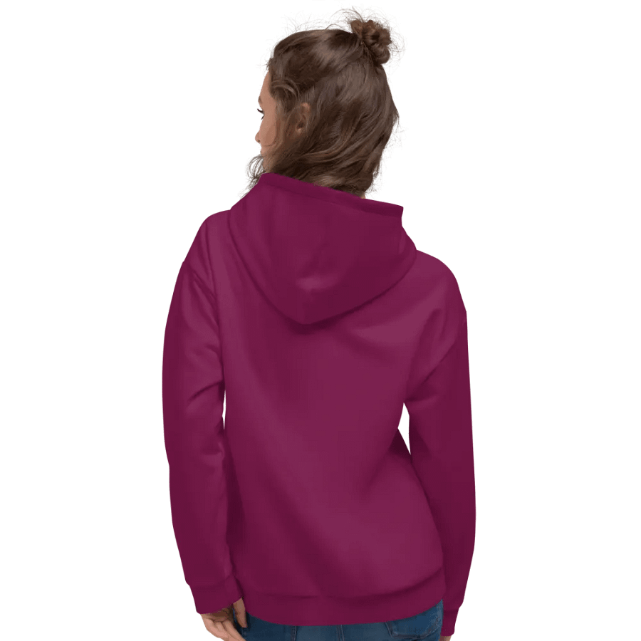 Plain Dark Burgundy Red True Summer Unisex Recycled Polyester Heavyweight Premium Hoodie by Treasure Pie product image (10)