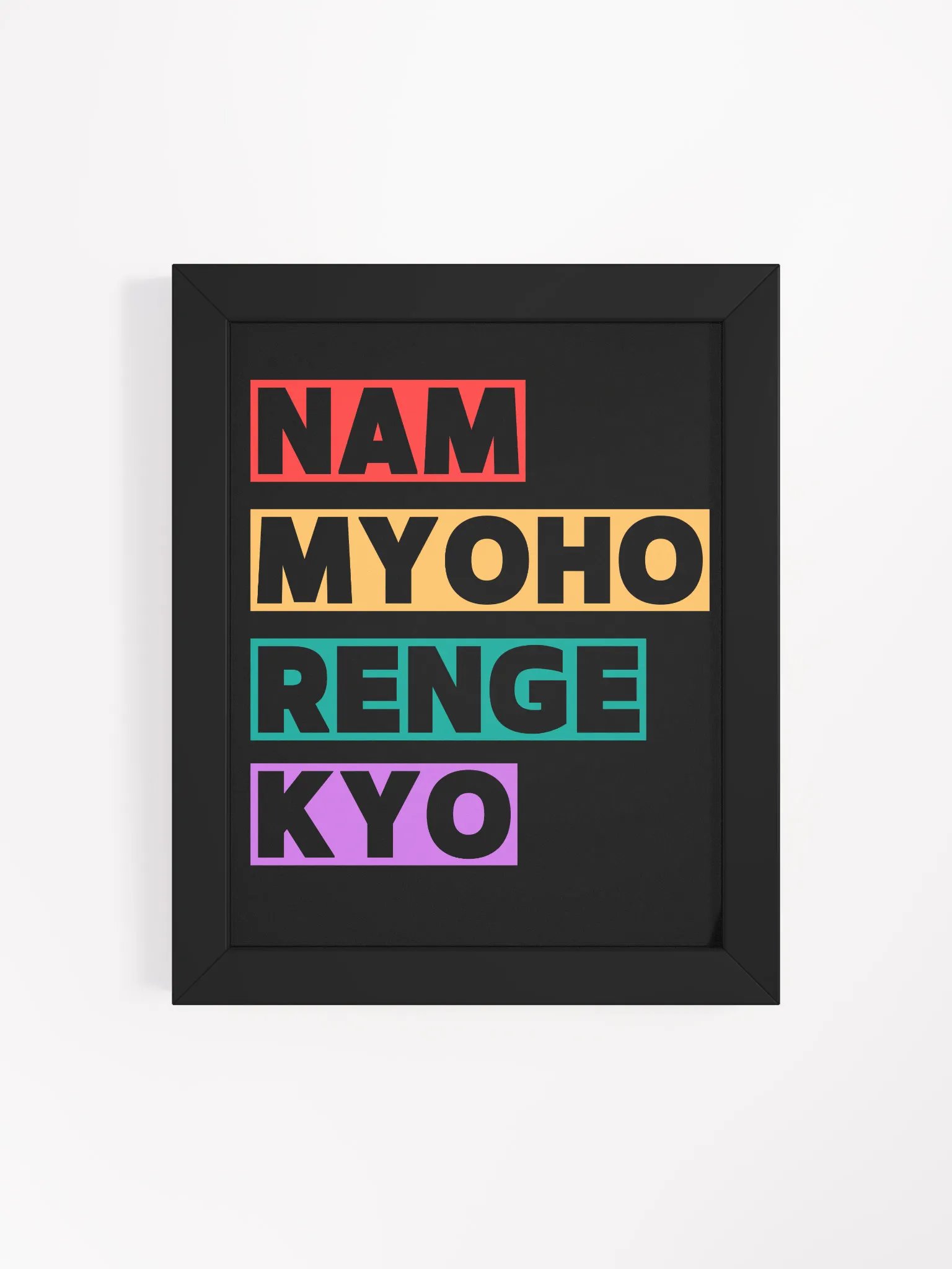 Best Gift: Vibrant Nam-Myoho-Renge-Kyo Framed Matte Poster product image (4)