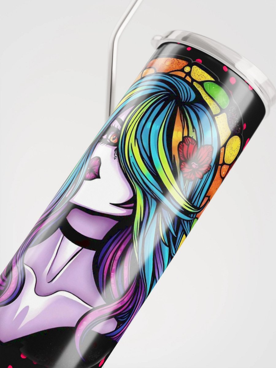 Vibrant Stained Glass Woman Stainless Steel Tumbler product image (4)