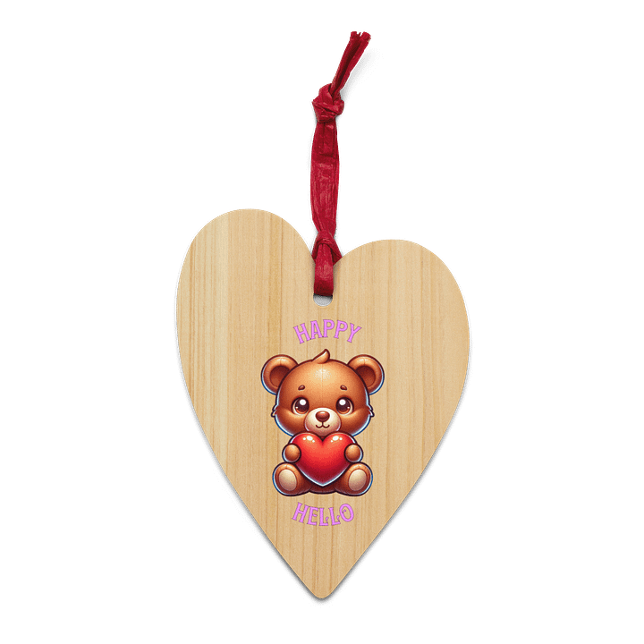 HAPPY HELLO TEDDY BEAR HOLDING HEART product image (5)