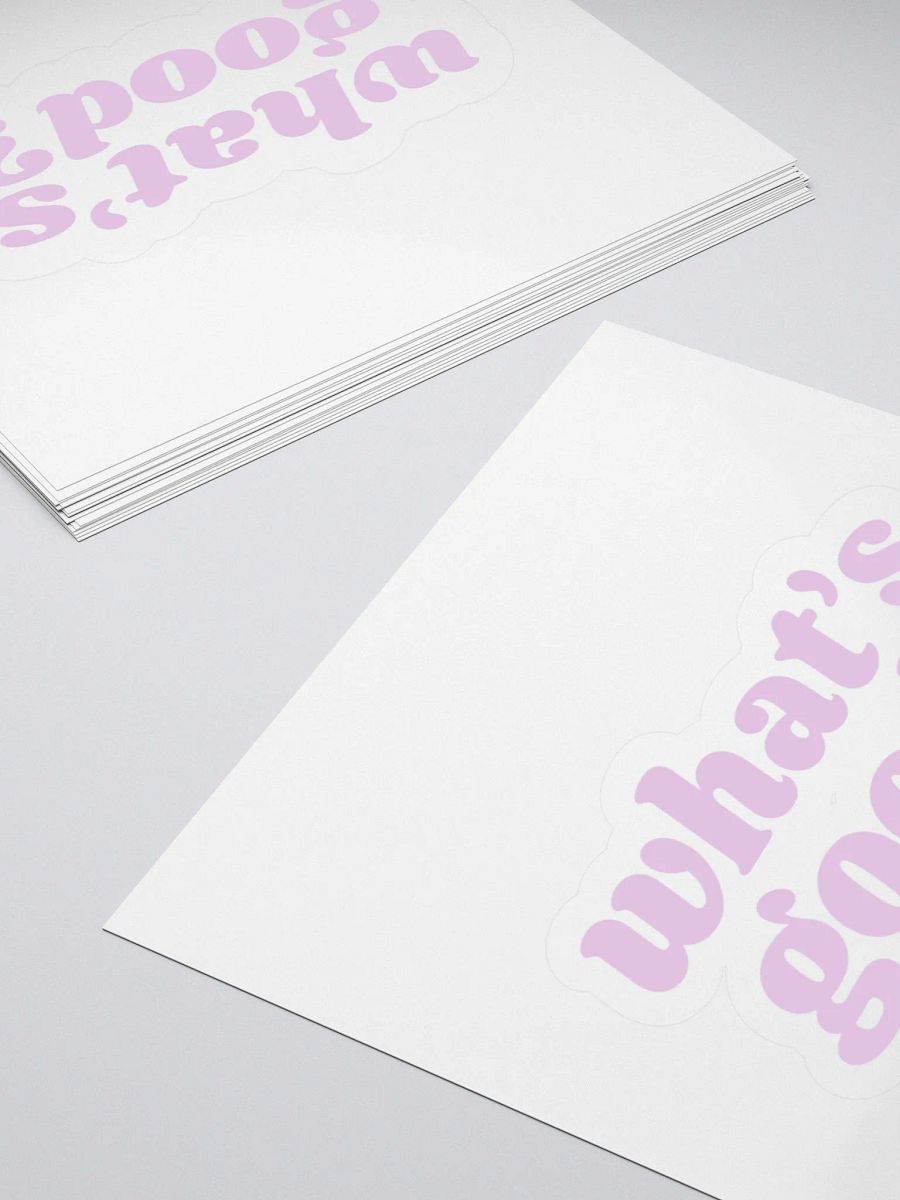 "What's Good?" Kiss Cut Sticker (Lilac) product image (4)