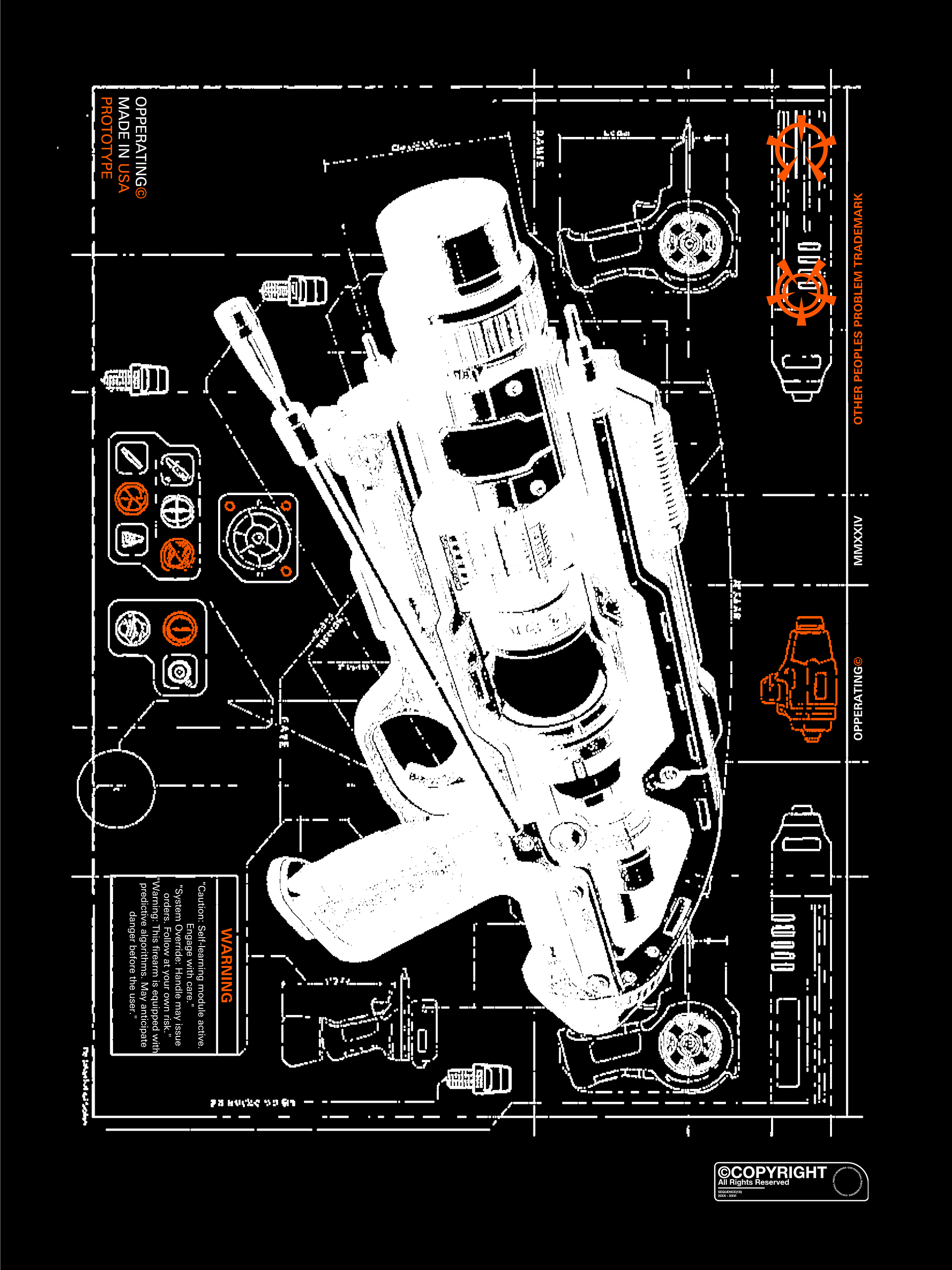 PROTOTYPE: OTHER PEOPLE'S PROBLEM BLUEPRINT T-SHIRT product image (2)