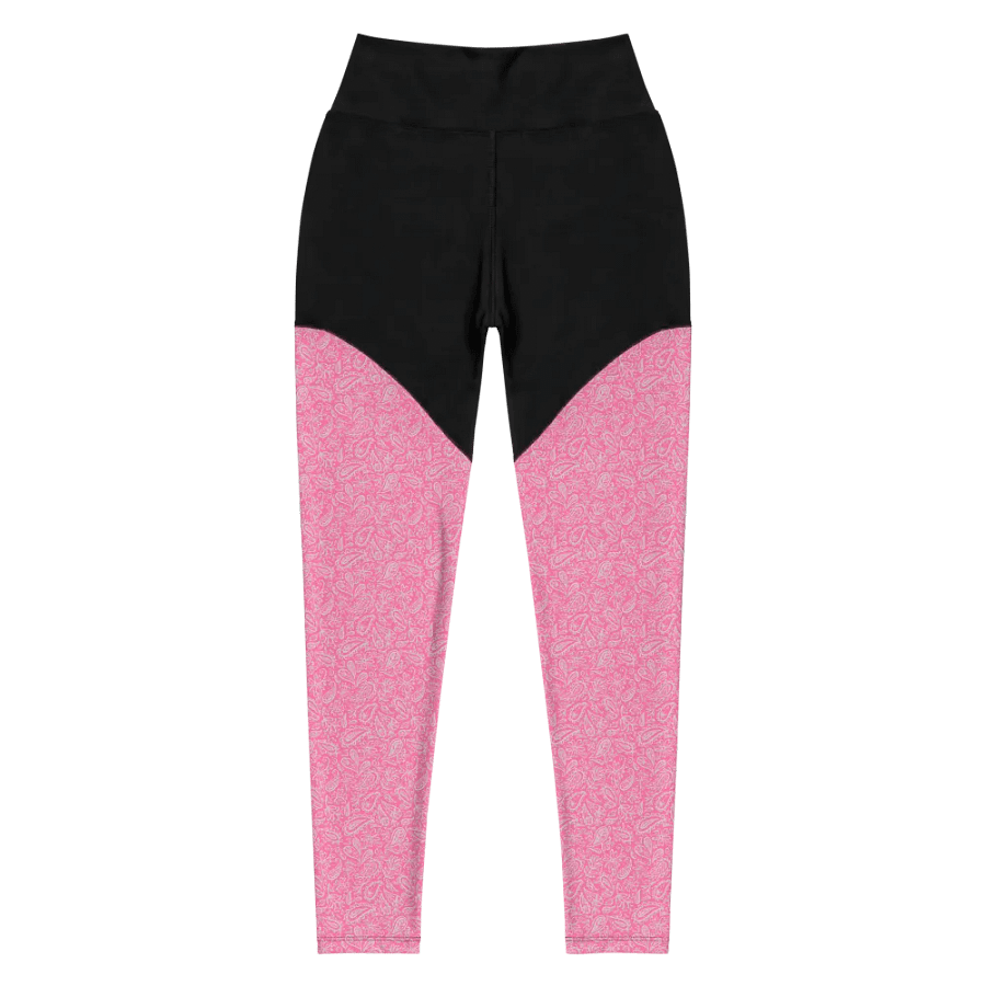 Pink All-Over Print Sports Leggings product image (4)