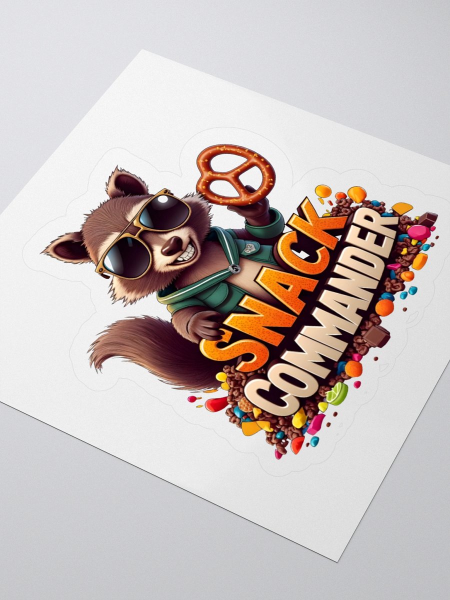 Snack Commander Raccoon Kiss Cut Stickers product image (11)