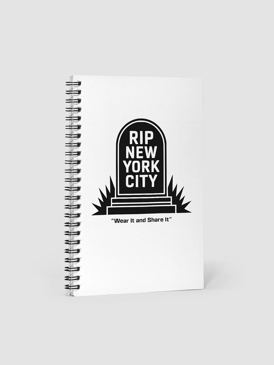 "RIP NYC" Spiral notebook - black ink (A) product image (1)