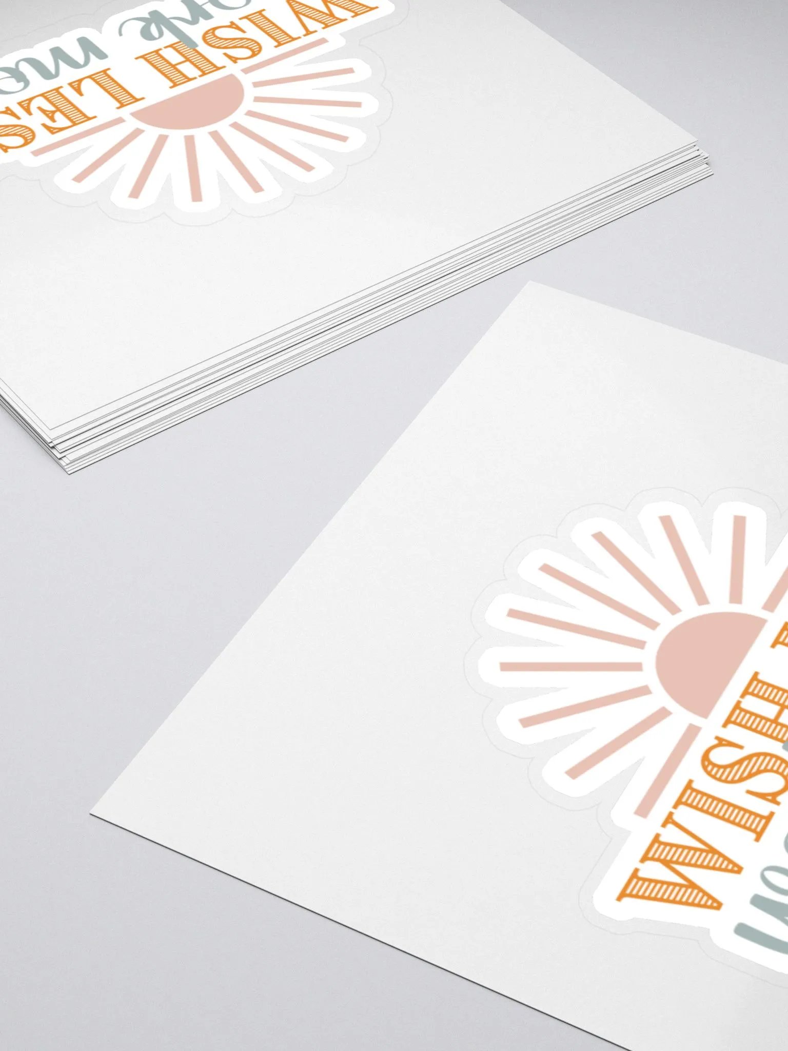 Wish Less Work More Sticker product image (5)