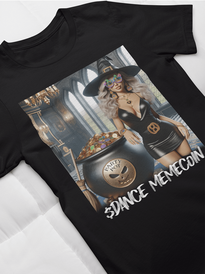 WEALTHY WITCH - DANCE MEMECOIN - PREMIUM TEE - BLACK product image (1)