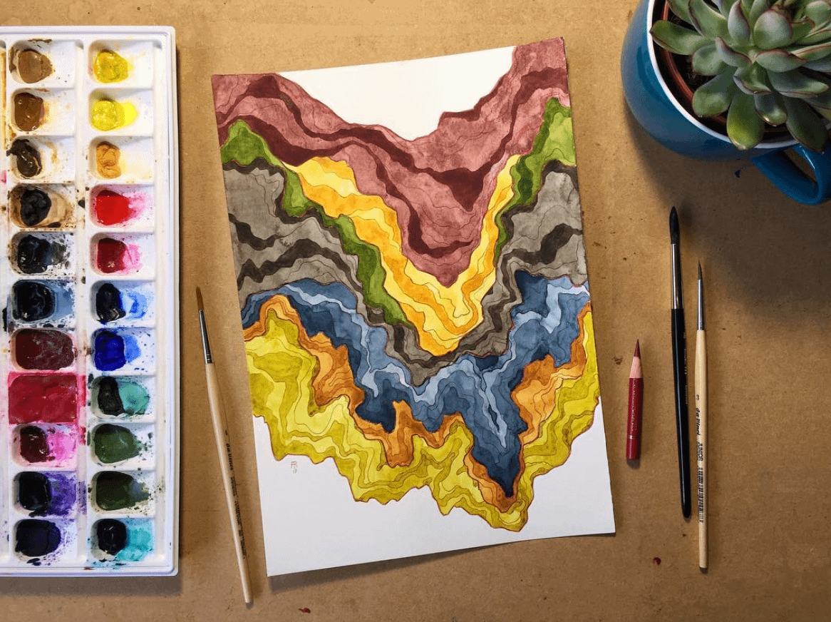 original painting : lines ii product image (3)