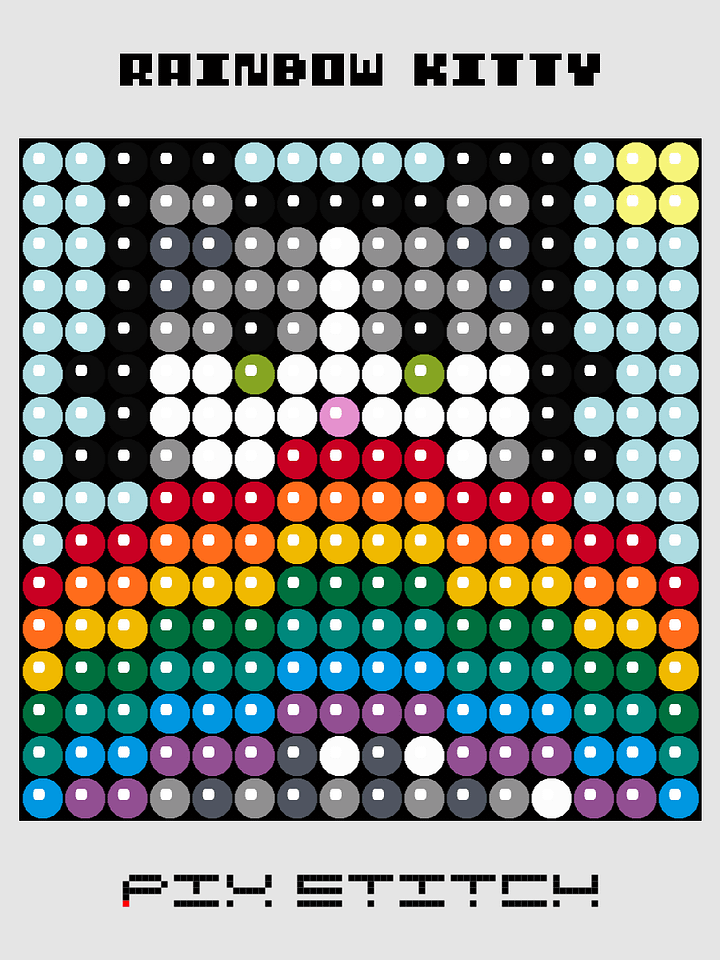 Rainbow Kitty Pixel Art product image (1)
