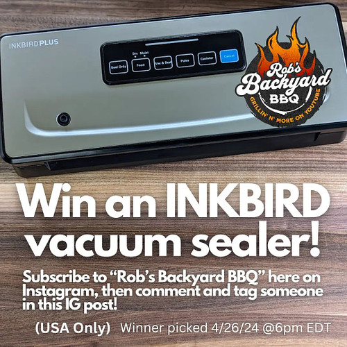 Win an #INKBIRD vacuum sealer!  I just released a video on YouTube showing how to use this vacuum sealer along with their sou...