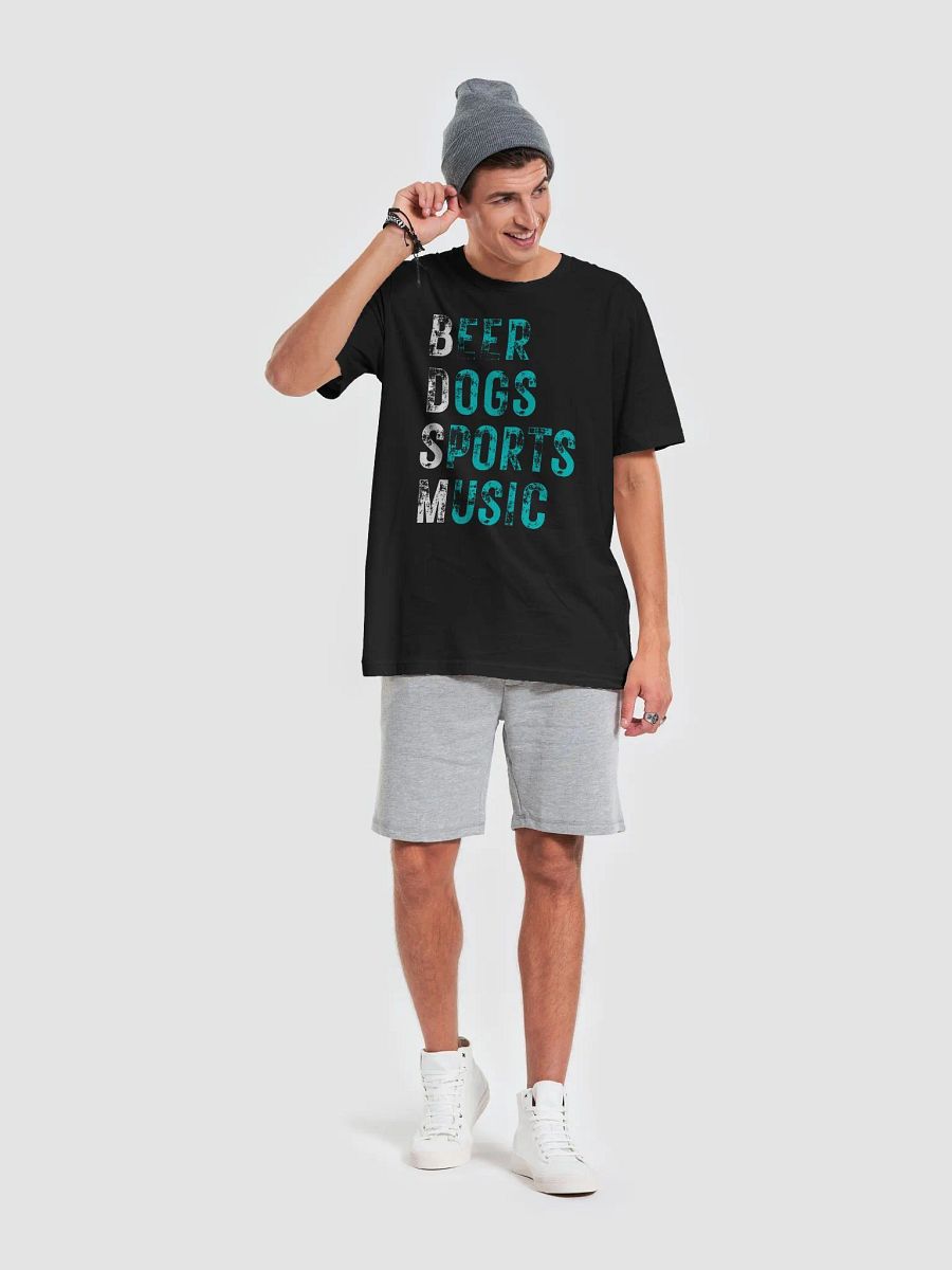 Beer Dogs Sports Music T-Shirt - Funny Teal BDSM Gift Tee product image (4)