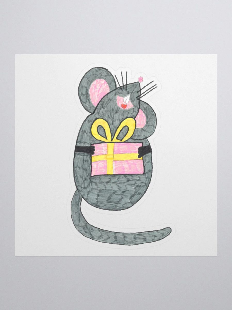 Present mouse sticker product image (1)