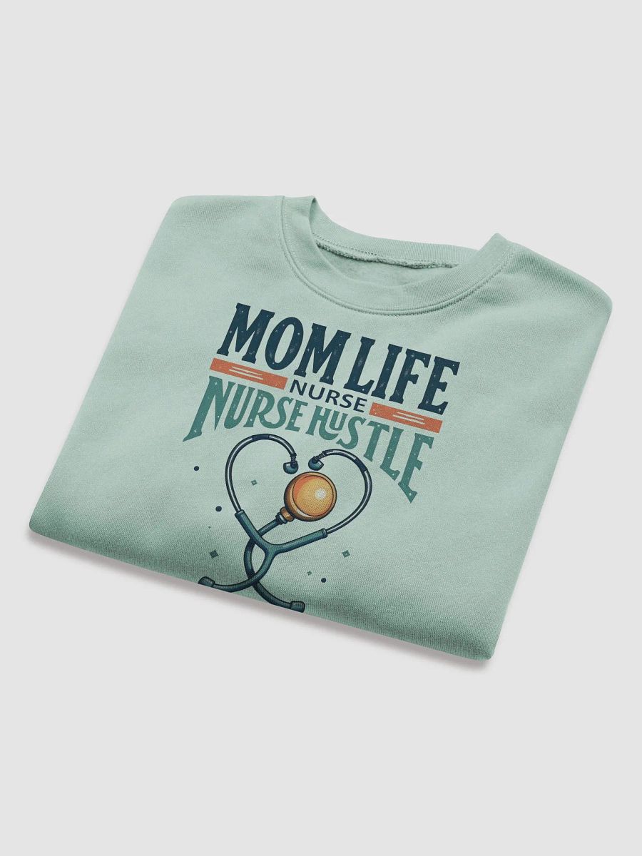 Mom Nurse Hustle Heartbeat Crop Sweatshirt product image (22)
