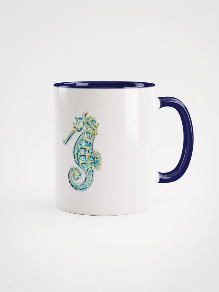 Ocean Majesty | Painted Seahorse Mug – Coastal Art with Color Pop Interior product image (2)