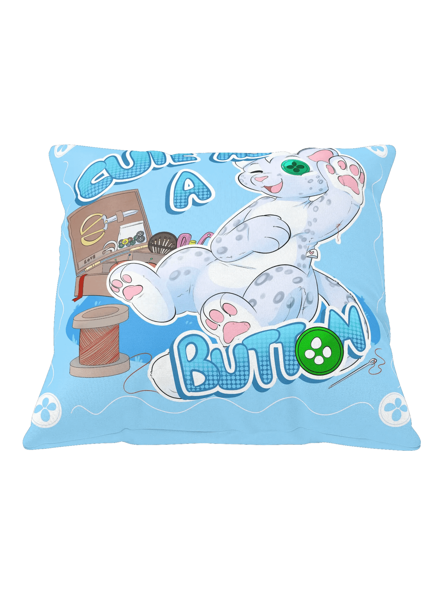 Cute As A Button Throw Pillow product image (1)