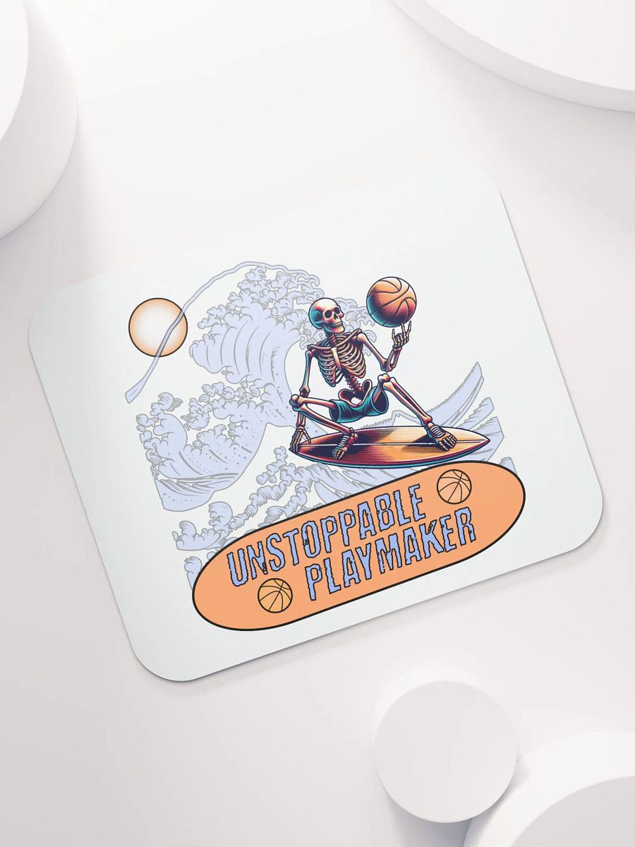 Unstoppable Playmaker Skeleton Basketball Surfer Mouse Pad product image (7)