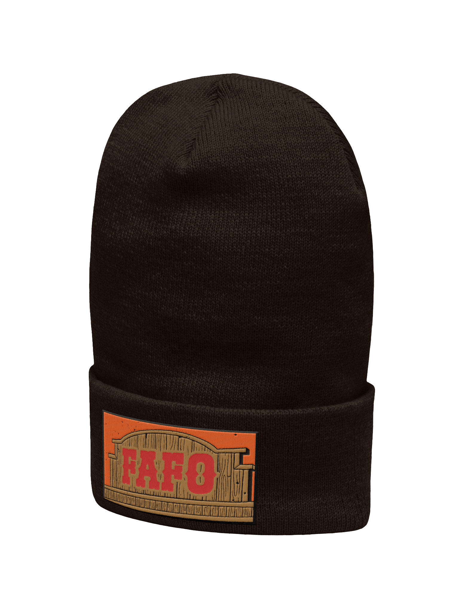 FAFO Cuffed Beanie (Brown) product image (2)