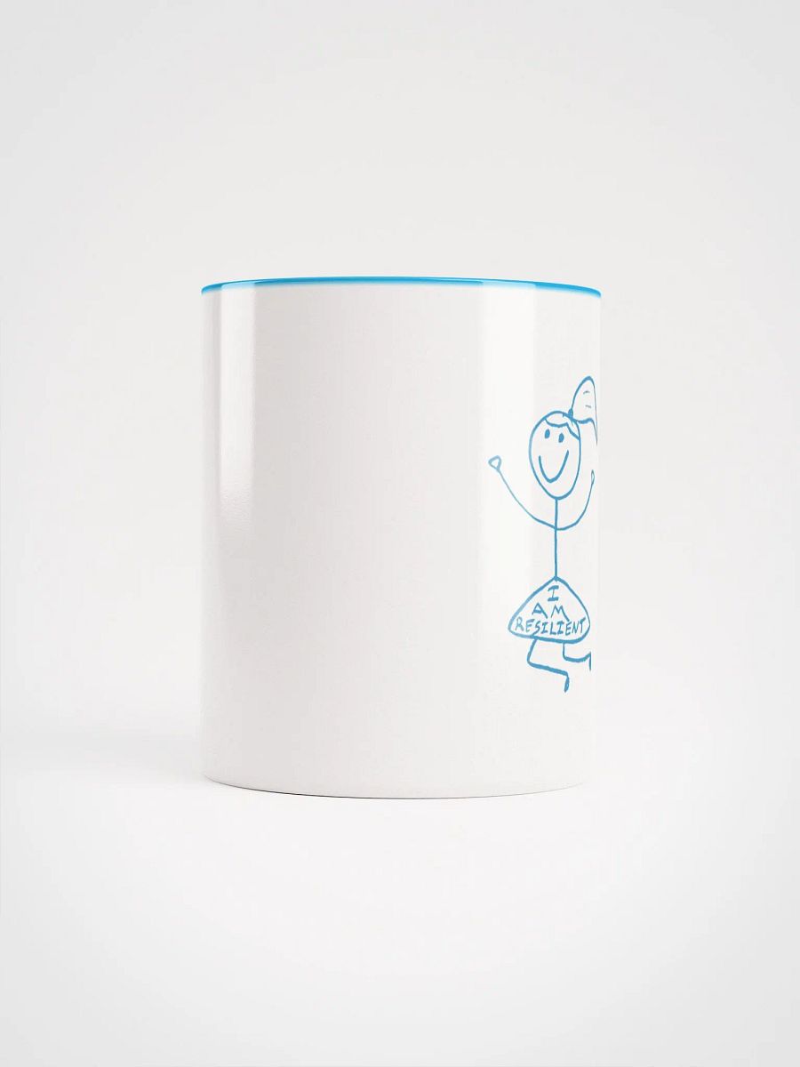 I Am Resilient Blue & White Ceramic Mug product image (5)