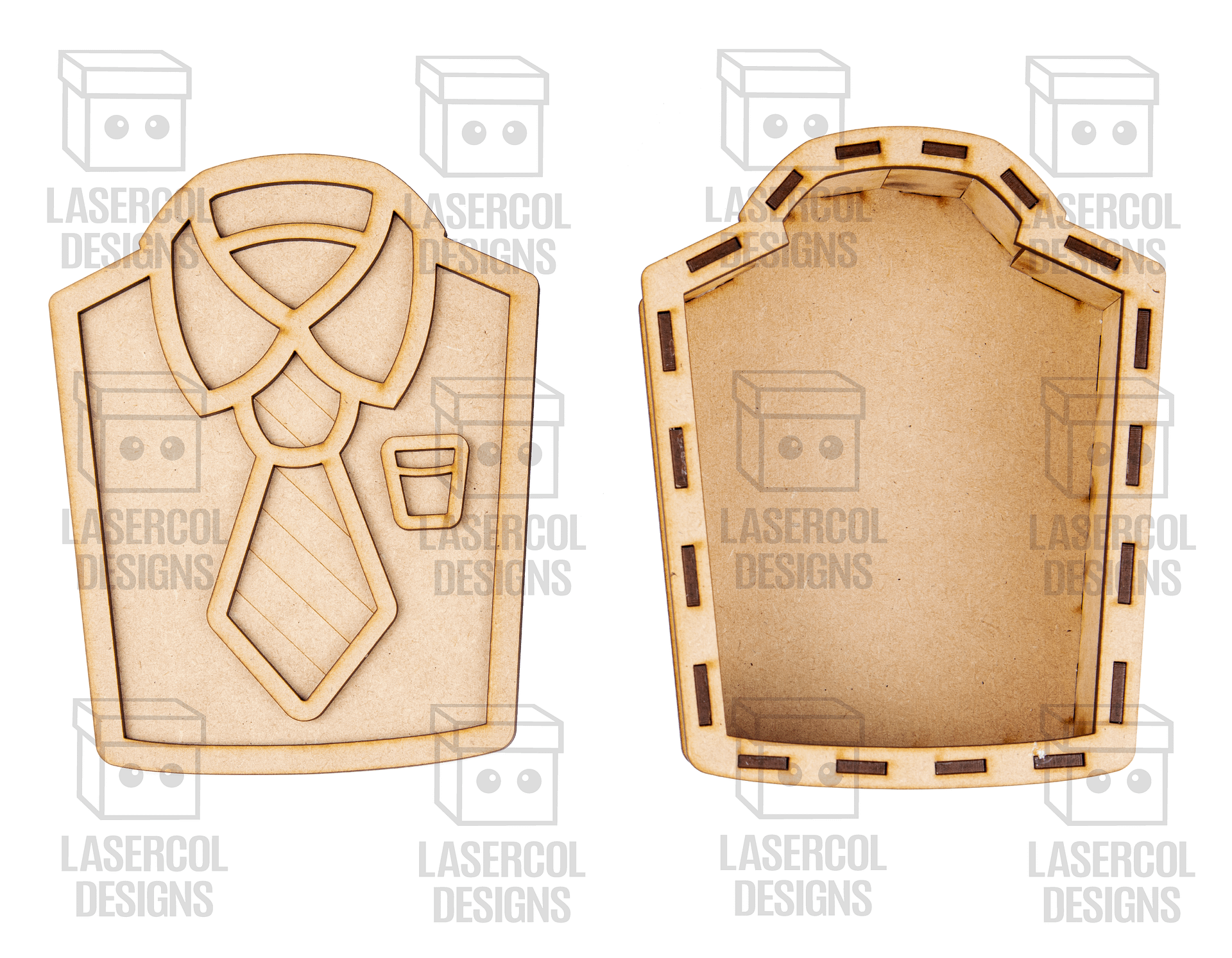 Shirt and Tie Father's Day Gift Boxes (3 Sizes) - Laser Cut Files product image (5)