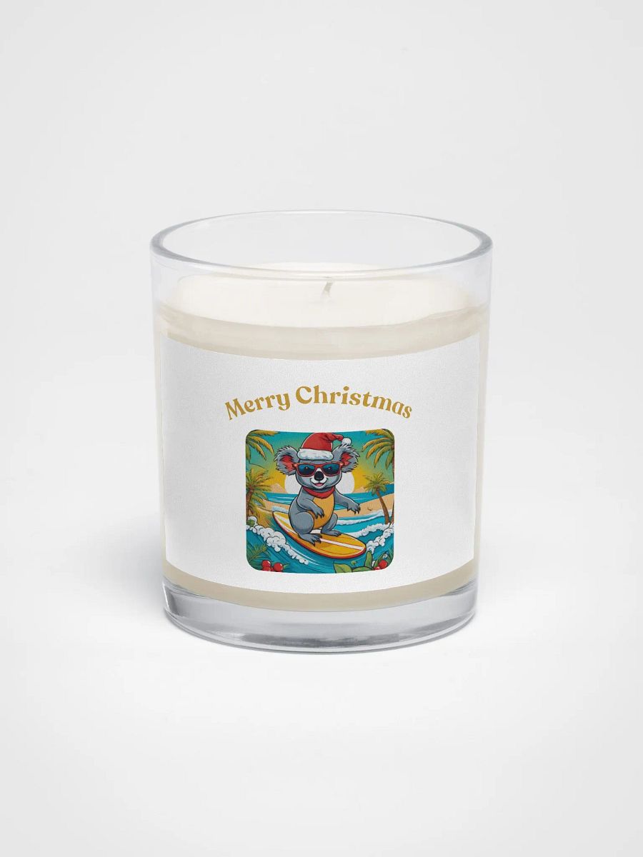 Koala Claus Surf Scene Soy Wax Candle - Gold product image (1)