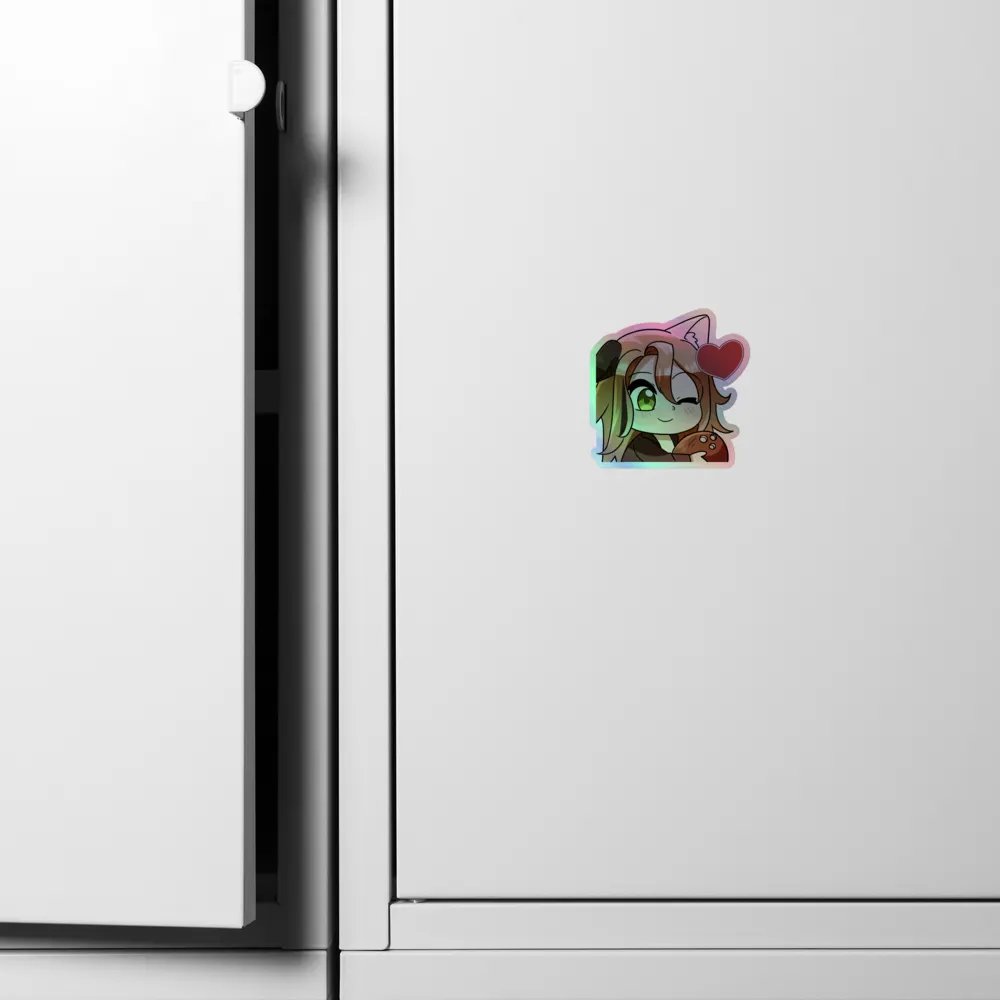 coconut love emote holographic sticker product image (4)