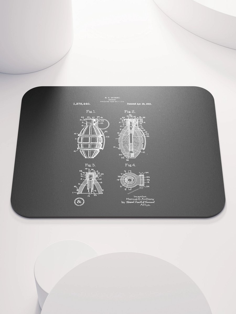 Mk2 Grenade Patent Mouse Pad product image (1)