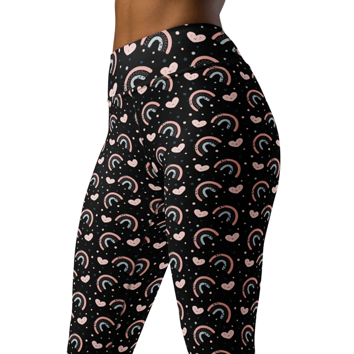 Rainbow Heartbeat High-Waisted Leggings - All-Day Comfort Fit product image (1)