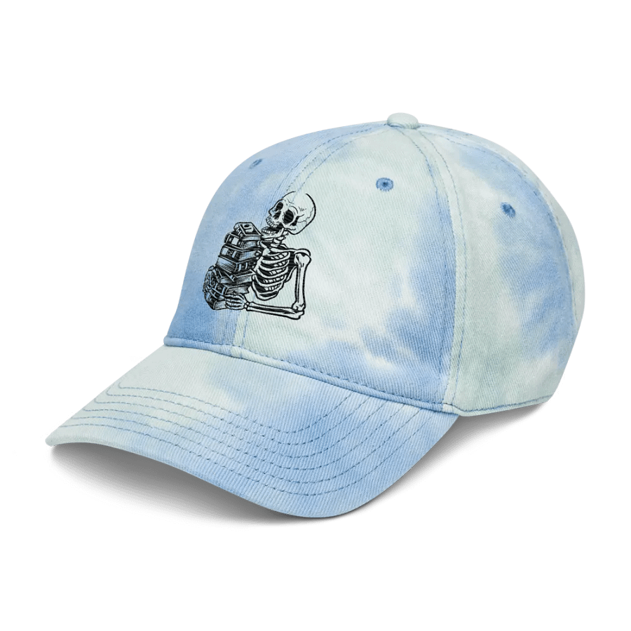 Tie-Dye Skelly Bookish Dad Hat product image (4)