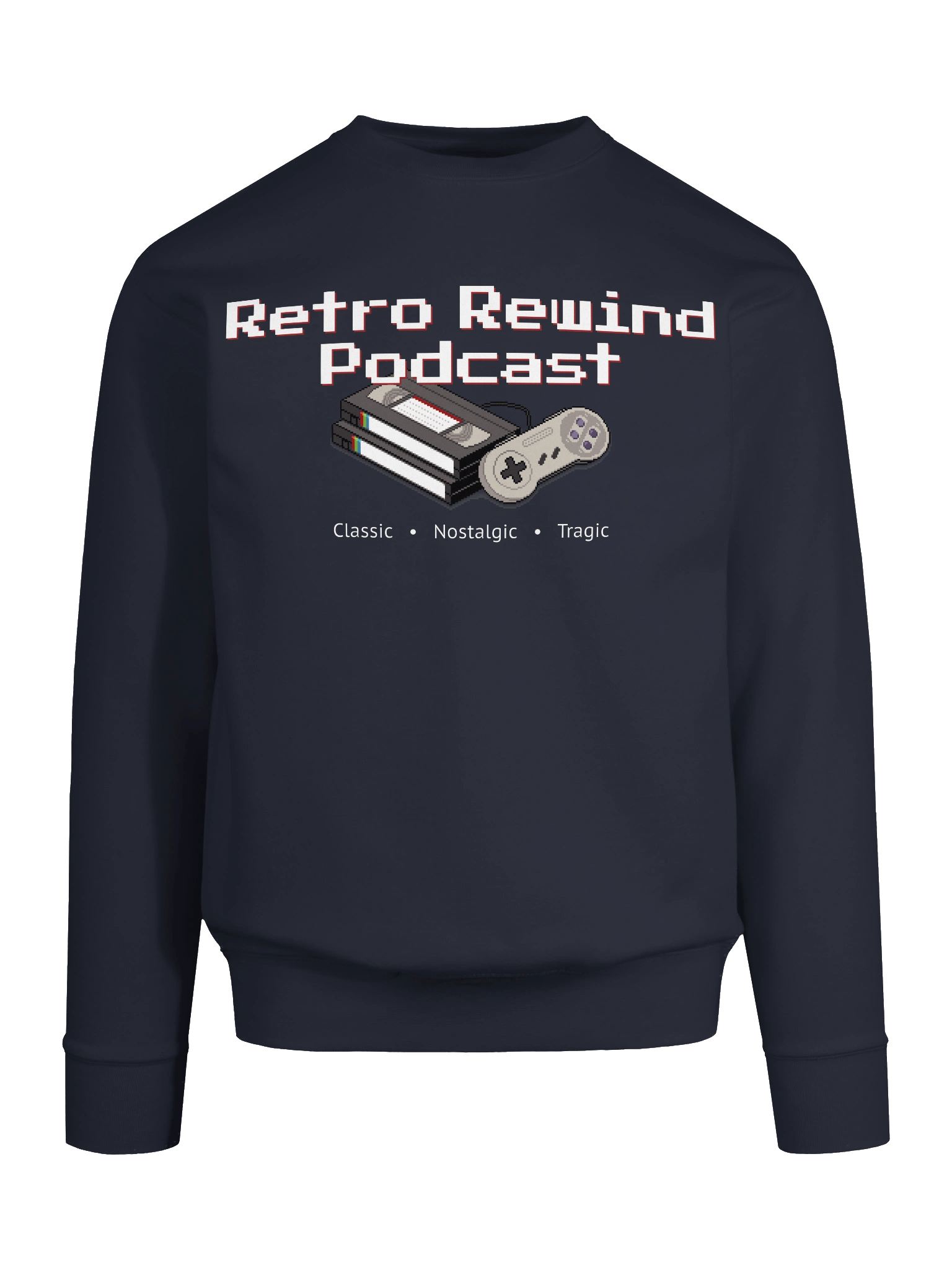 Retro Rewind Podcast New-Classic Design Sweatshirt (White) product image (63)