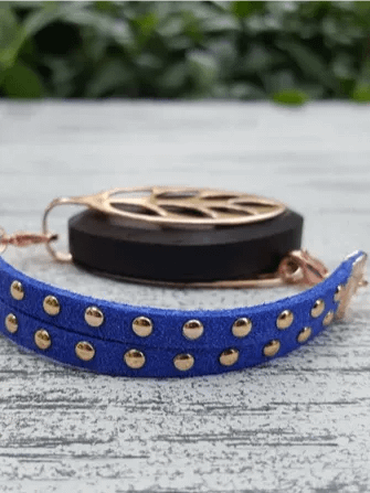 Royal Faux Suede Stud Bracelet | Handmade Accessory for Bellabeat Leaf Urban & Ivy product image (1)