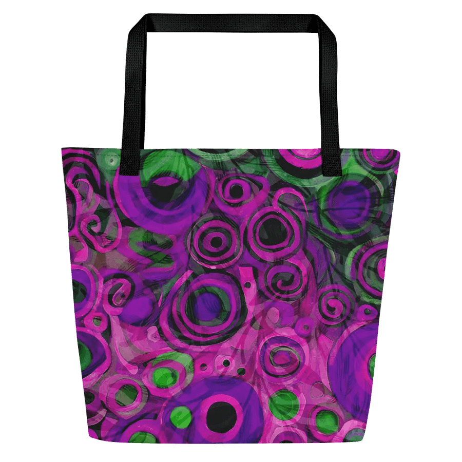 klimt inspired design all over print tote for arty men and ladies in subtle mauves for the creative person product image (2)