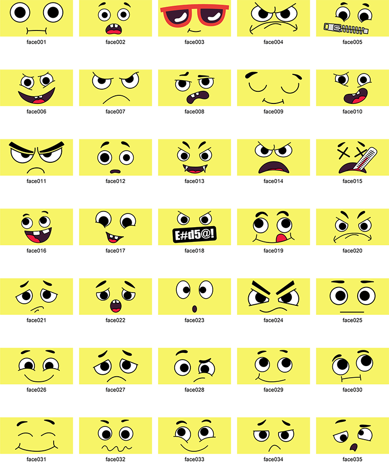 Individual Yellow Faces product image (1)