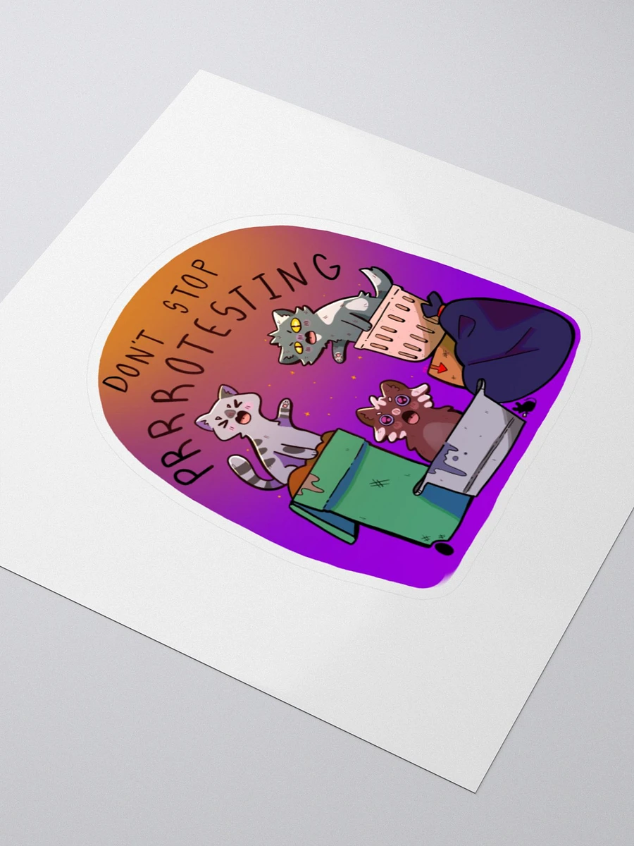 Don't Stop Prrrotesting Sticker product image (3)