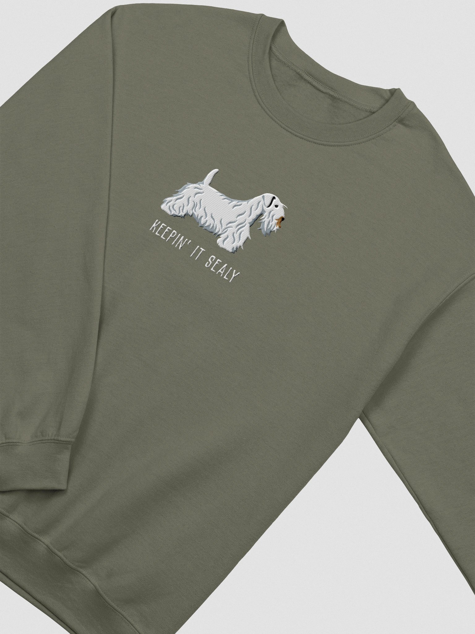 Keepin' It Sealy Sweatshirt (Embroidered) of a Sealyham Terrier(White) product image (6)