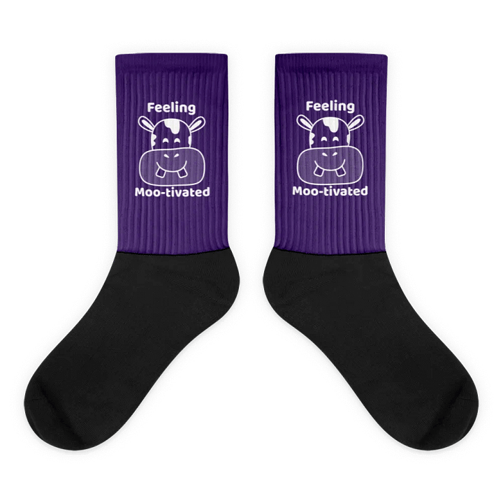 Feeling Mootivated Purple Cow Socks product image (2)